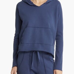 Frank & Eileen Navy Hoodie Sweatshirt Melanie Raw Edge
Pullover Hoodie
